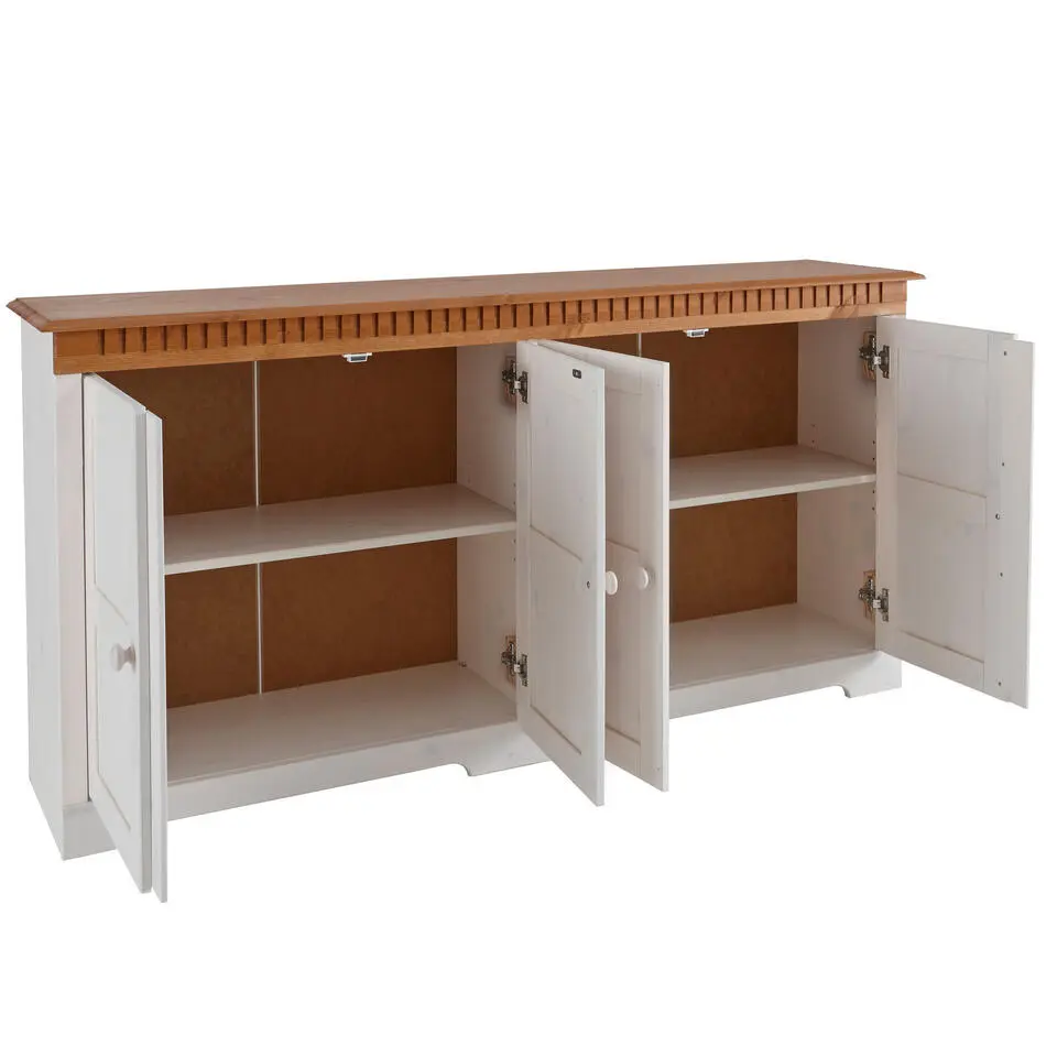 Lisa - Dressoir met 3 deuren in wit gelakt grenen