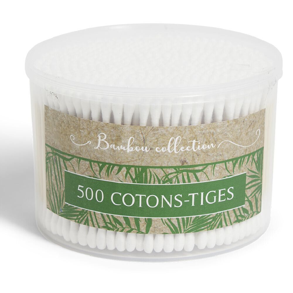 Boîte de 500 cotons-tiges en bambou et coton