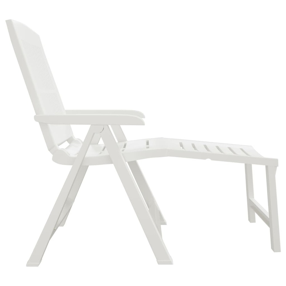 Chaise longue blanc plastique