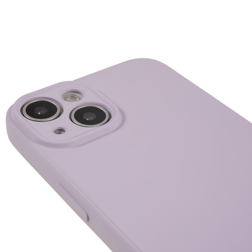 iPhone 15 Gummi Case Hülle mit Kameraschutz - Lila (Matt)