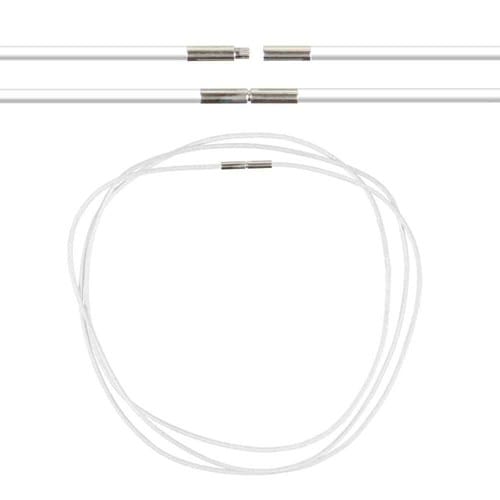 Cordon cuir 50 cm blanc