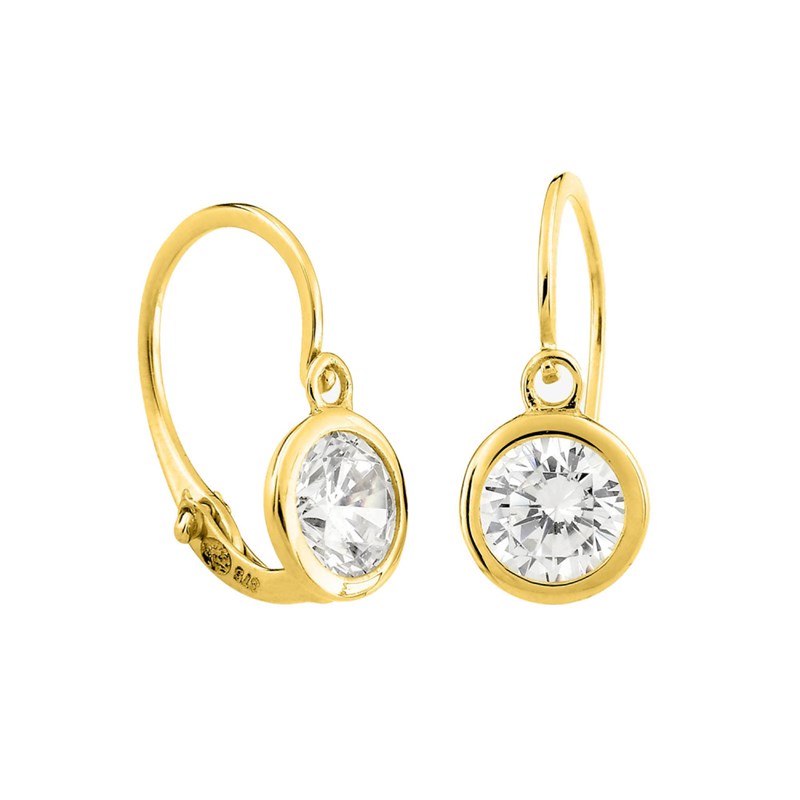 Boucles d'oreilles femme - Oxyde de zirconium - Or 18 Carats