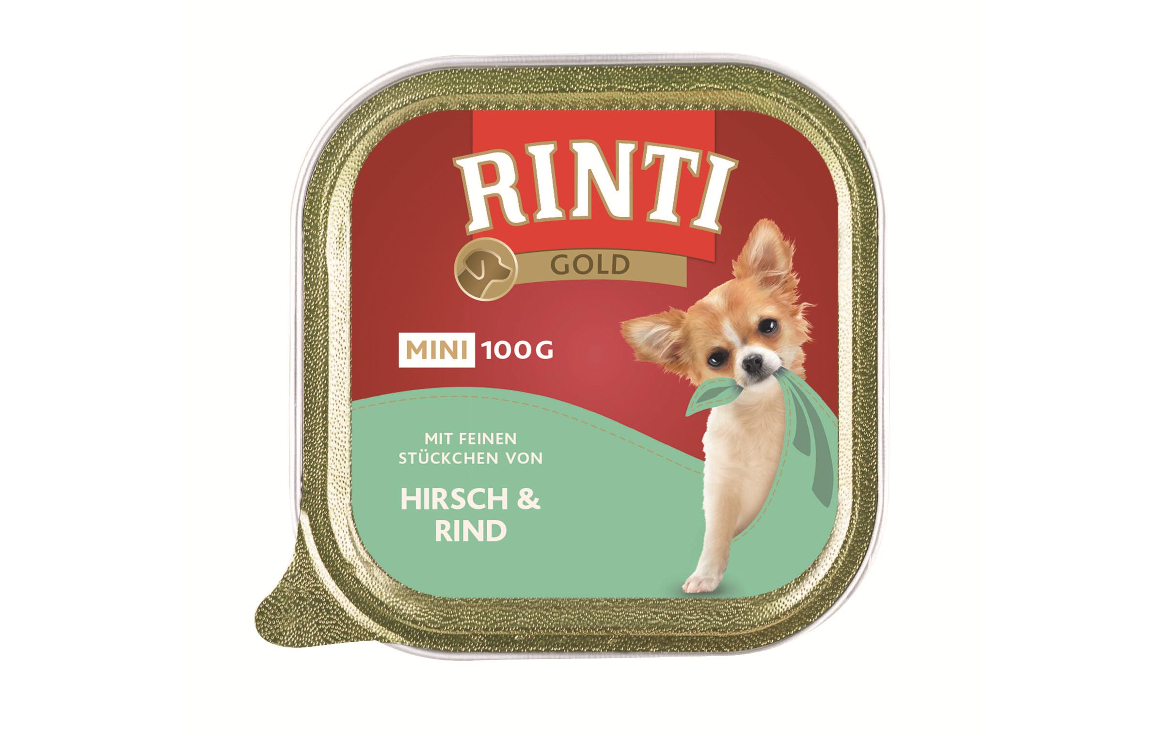Nassfutter Gold Mini Hirsch & Rind, 16 x 100 gAlleinfutter für ausgewachsene Hunde