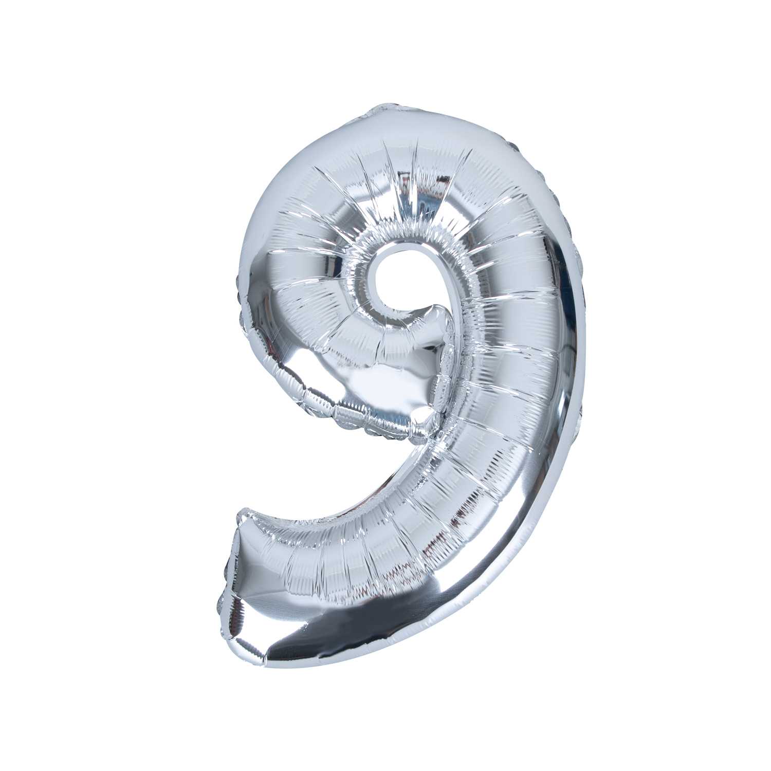 O'Canny XL Folienballon Zahl 4 silber Höhe 78 cm