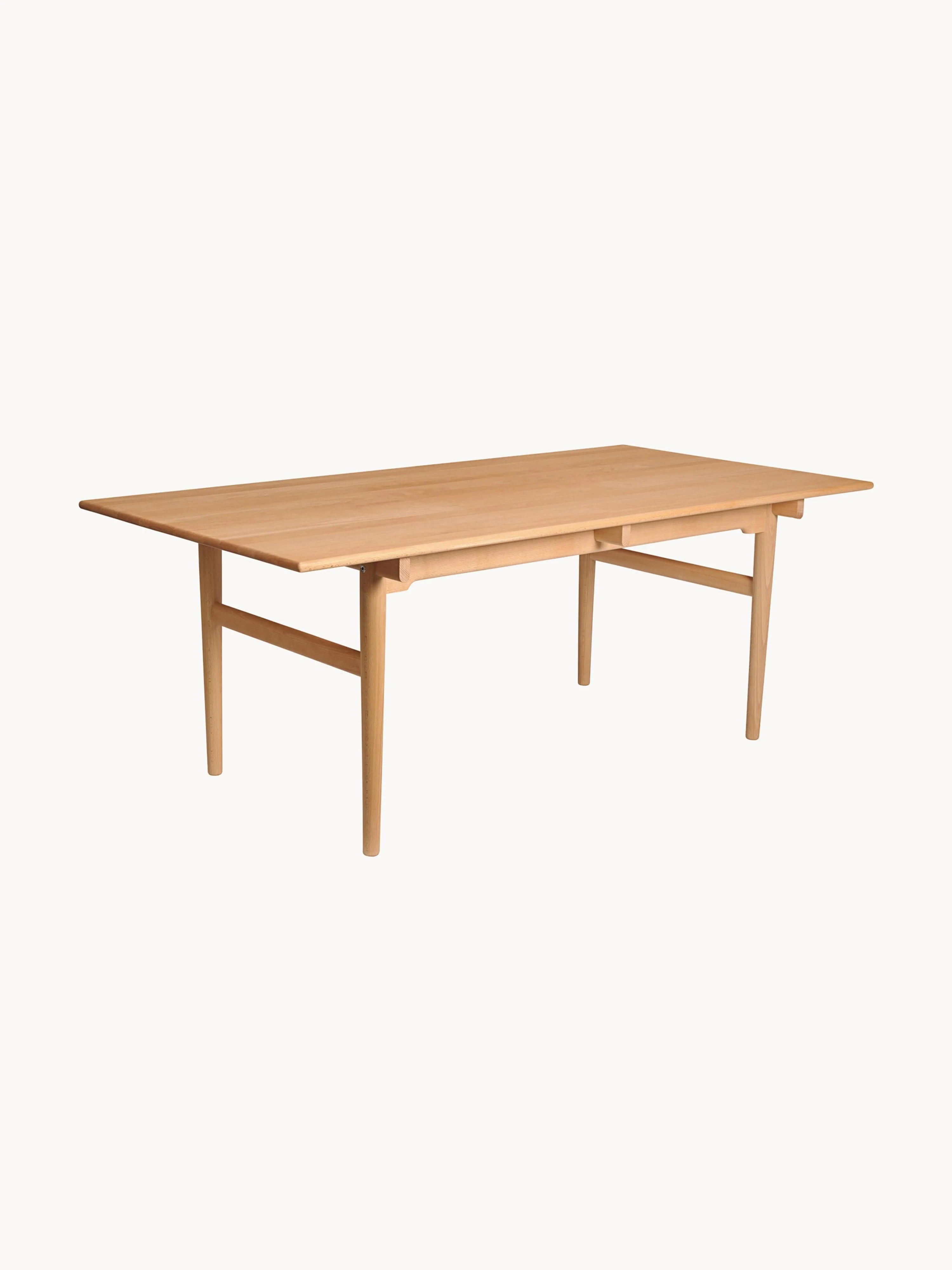 Eettafel CH327 van beukenhout, 248 x 62 cm