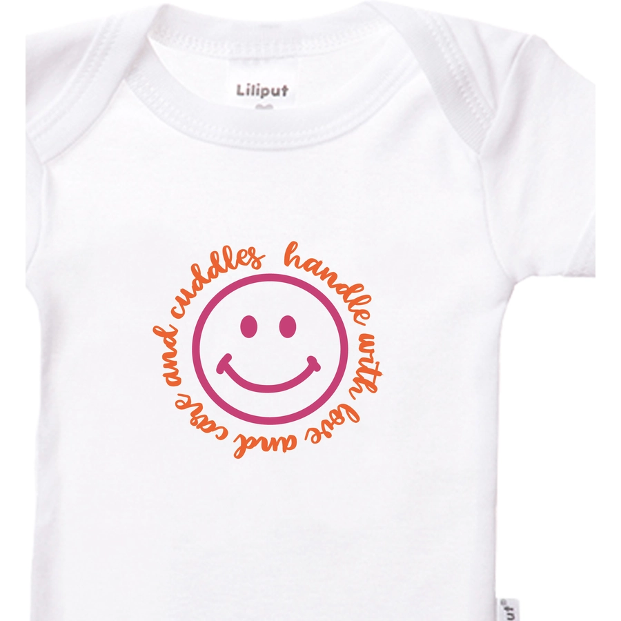 Liliput Baby-Bodies im 2er Set Smiley weiss pink