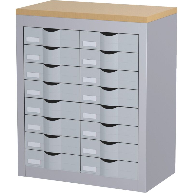 Module 2 colonnes 16 tiroirs H 75 cm Paperflow