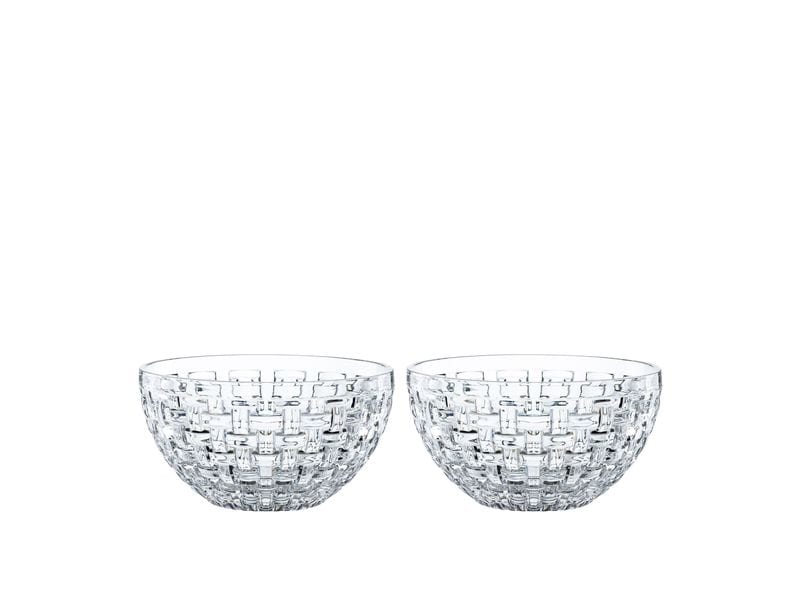 Nachtmann Schale Bossa Nova, 2 Stück Zwei-teiliges Schüssel-Set aus transparentem Glas
