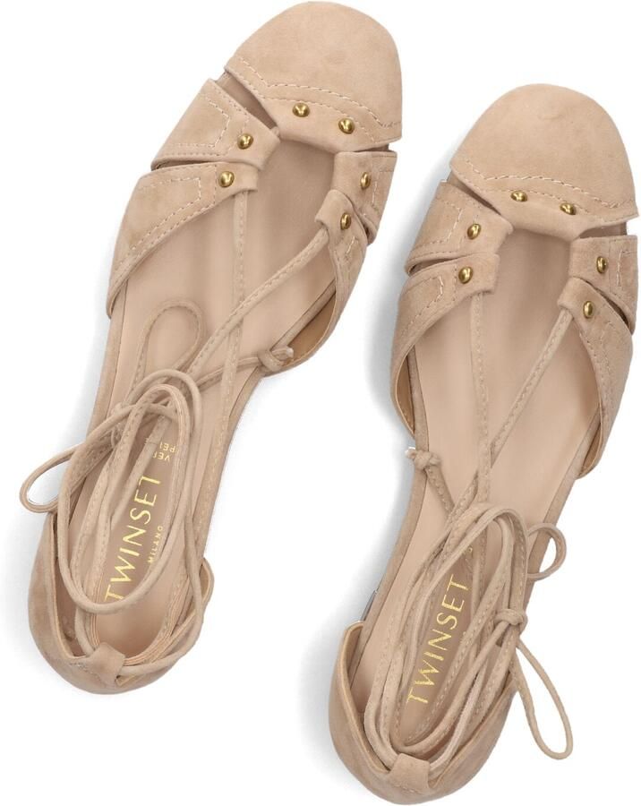 TWINSET MILANO Ballerina Dames 261tgt132 Maat: 37 Materiaal: Suède Kleur: Beige