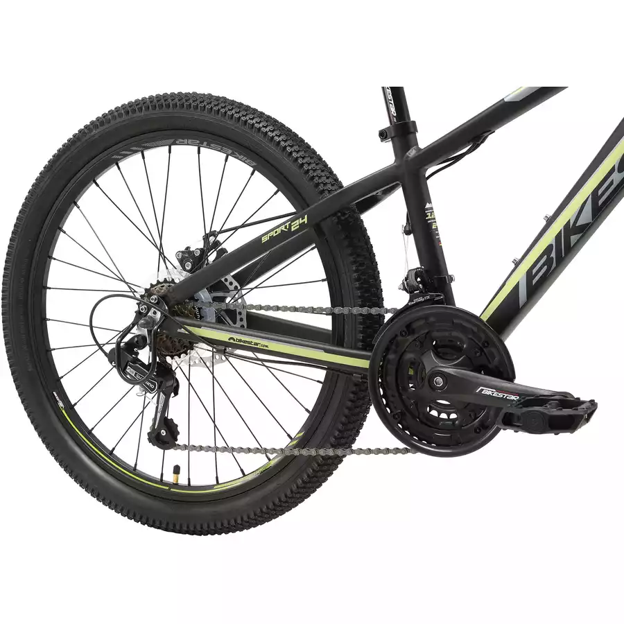 Bikestar Kinderrad 24 Zoll Alu MTB Sport schwarz, grün