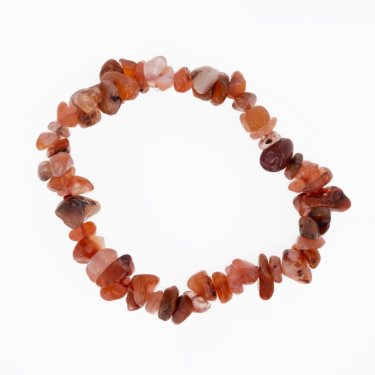 Bracelet réglable pierres d'agate rouge