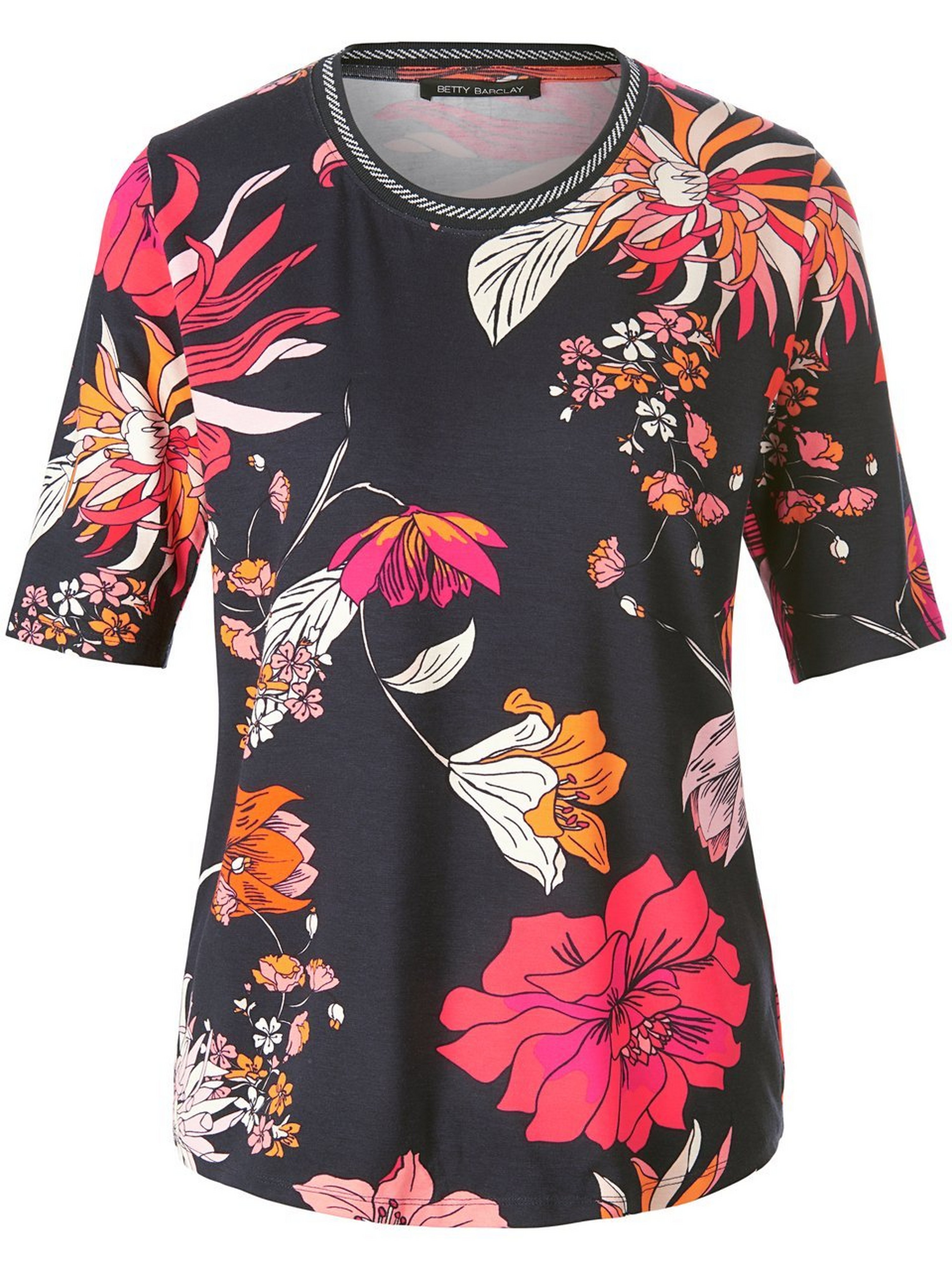 Rundhals-Shirt mit 1/2-Arm
