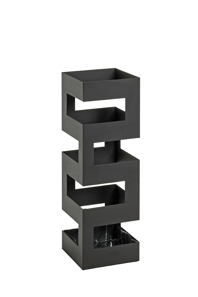 Schirmständer 16 x 48 x 16 cm Stahl schwarz