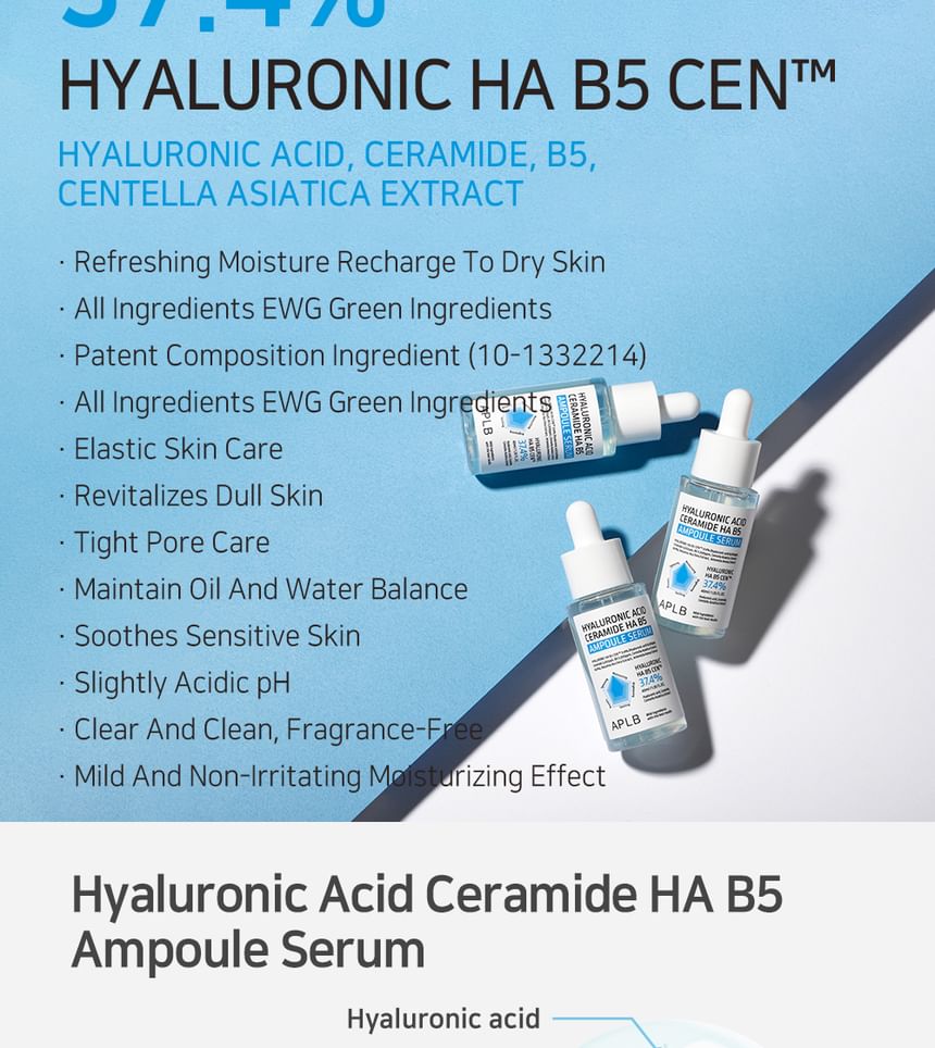 APLB - Hyaluronzuur Ceramide HA B5 Ampullen Serum Set
