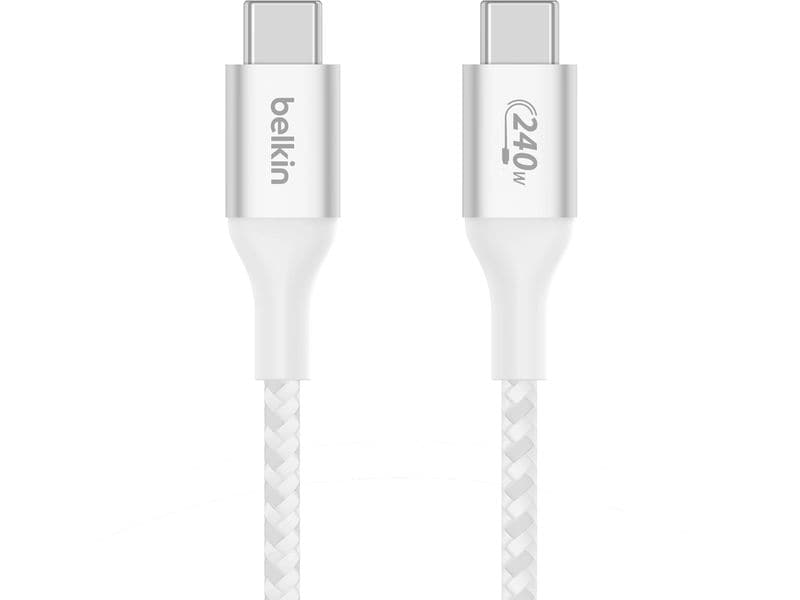 Belkin USB-Ladekabel BoostCharge 240W USB C - USB C 2 m Verbindungskabel mit geflochtener Nylonummantelung von USB-C zu USB-C
