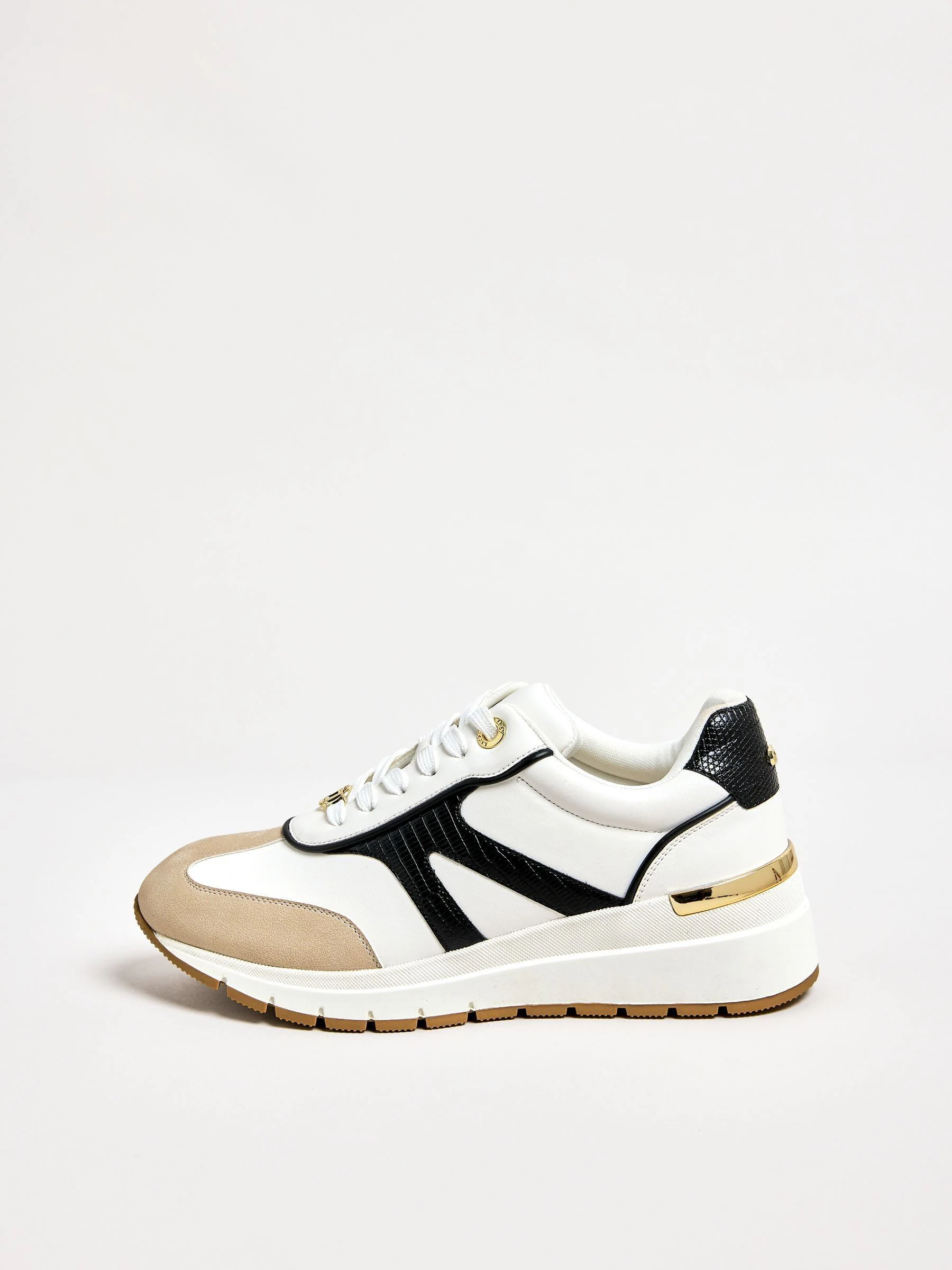 Lipsy Chunky Wedge Gold Heel Clip Sports Trainers