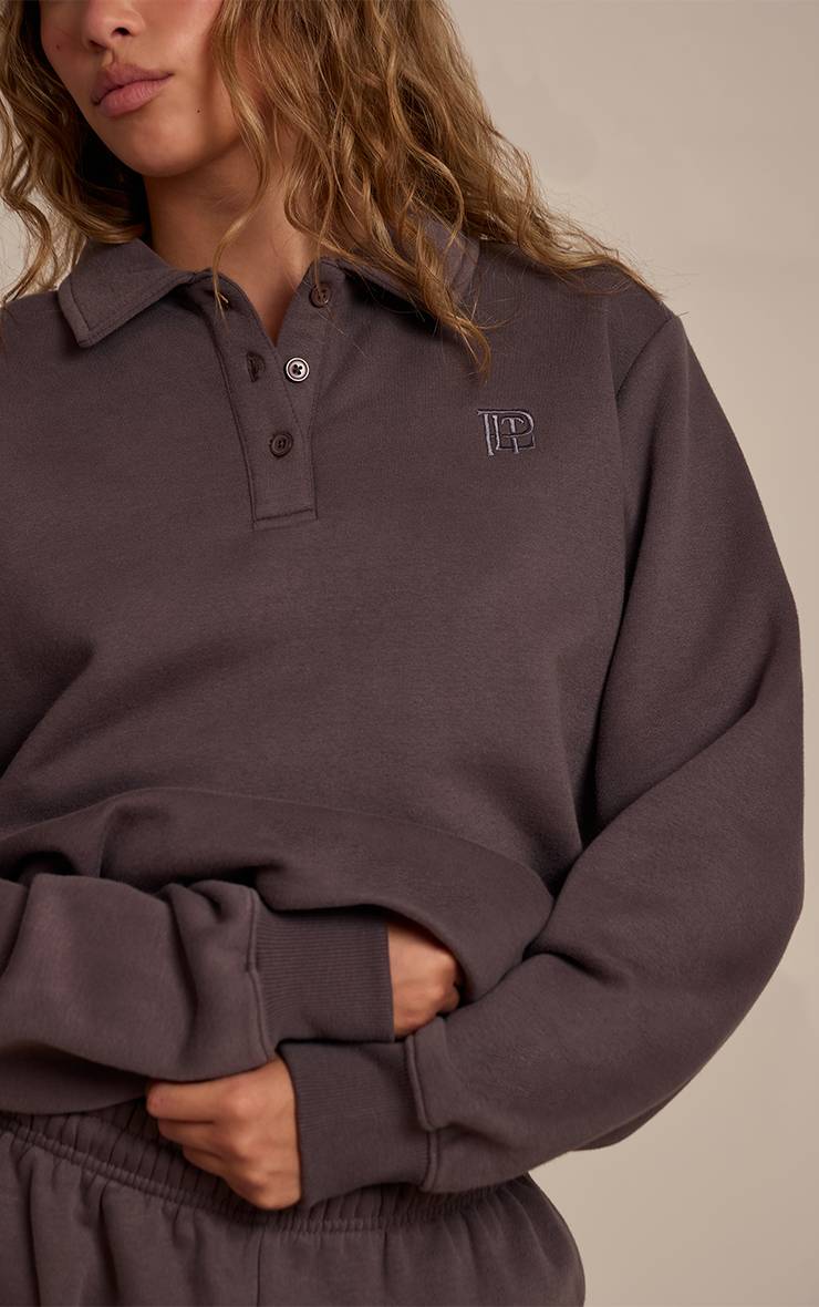 Charbon Sweat-shirt Polo Prettylittlething