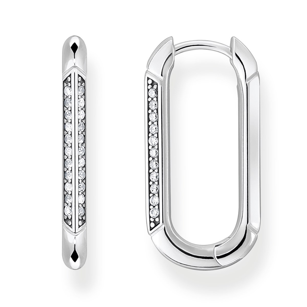 Créoles Thomas Sabo en argent 925 et oxydes