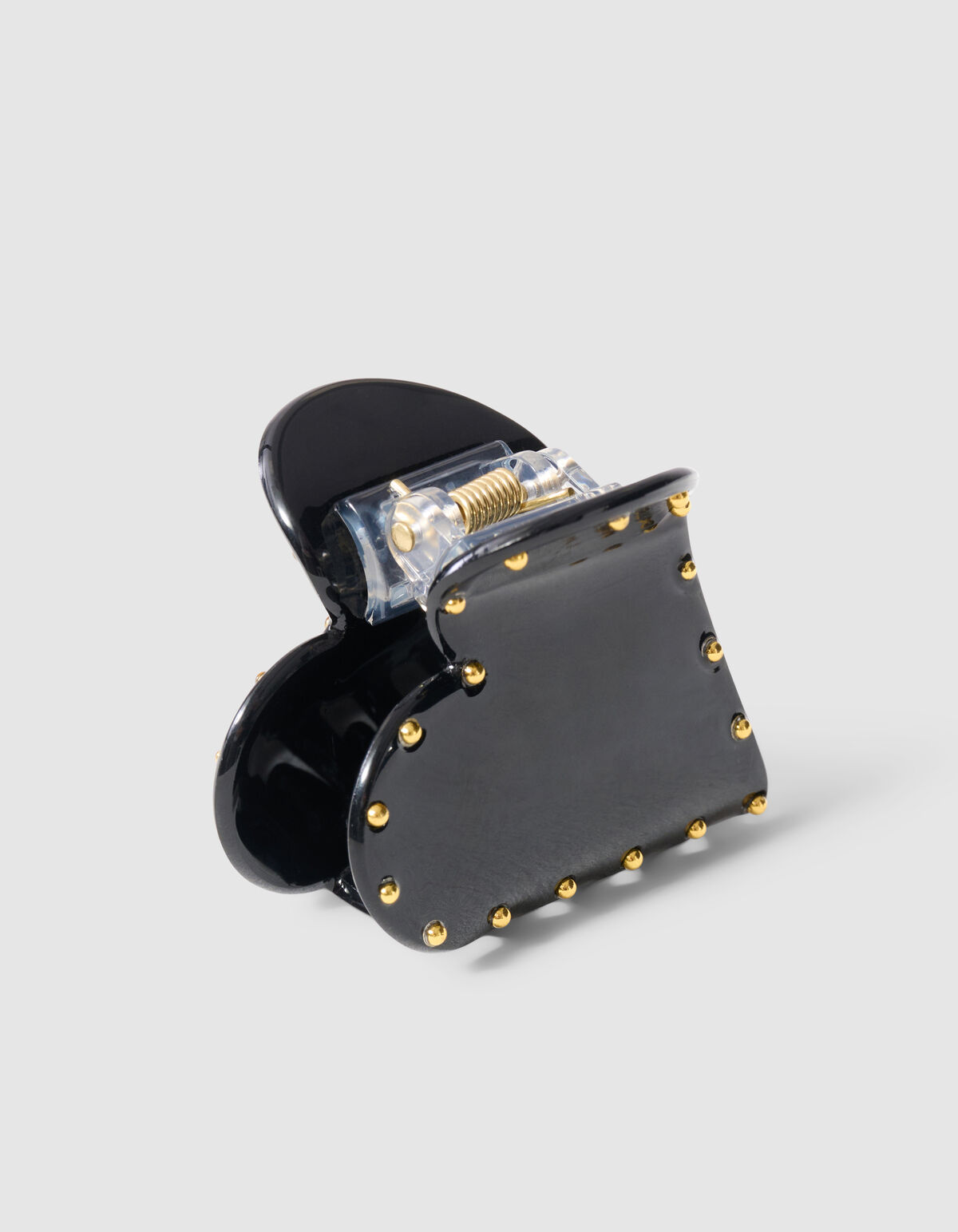 Studded Heart Haarclip Zwart