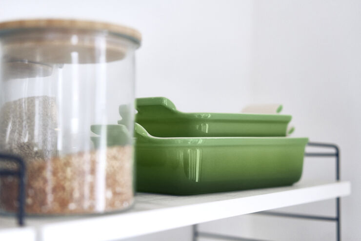 Le Creuset Heritage Rekt Fad 37/32cm Bamboo Green Bamboo green