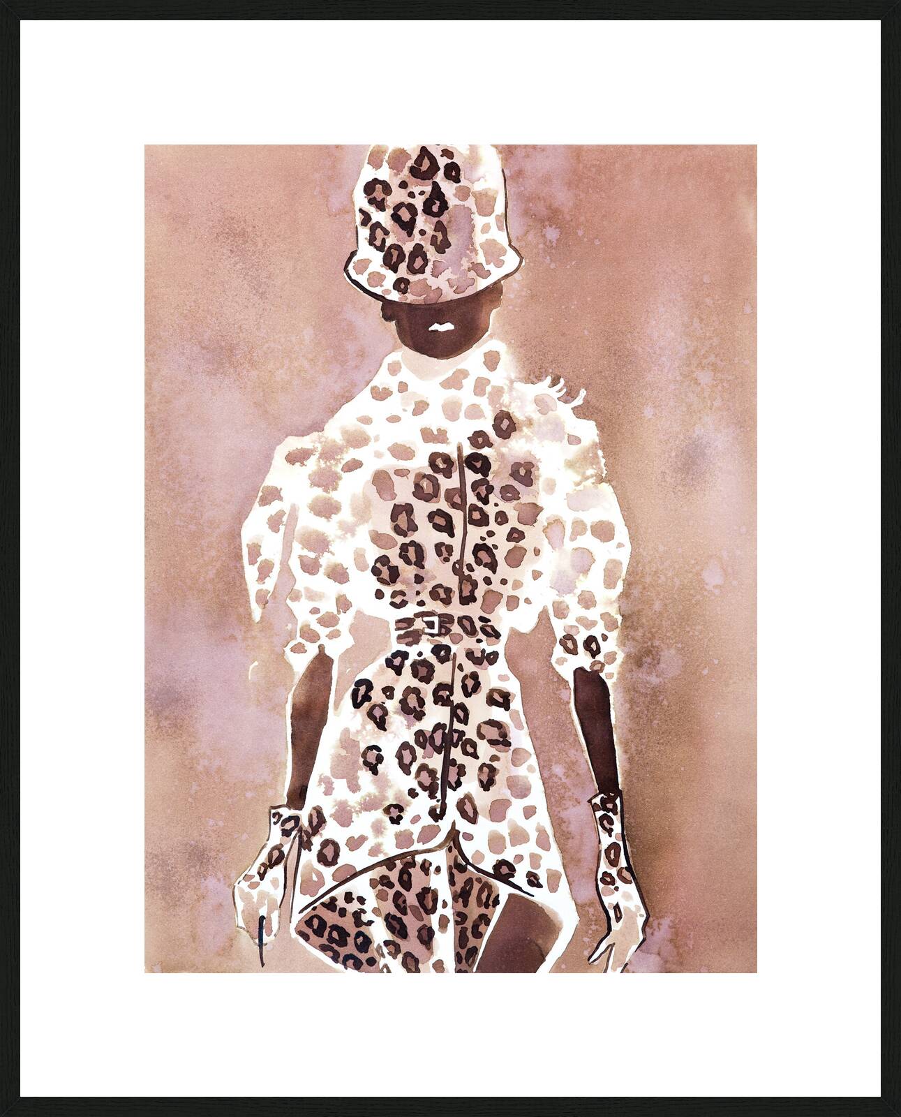 Givenchy Couture leopard suit with a hat by Eduard Erlikh - Limited Edition. Edition of: 100. Signed.