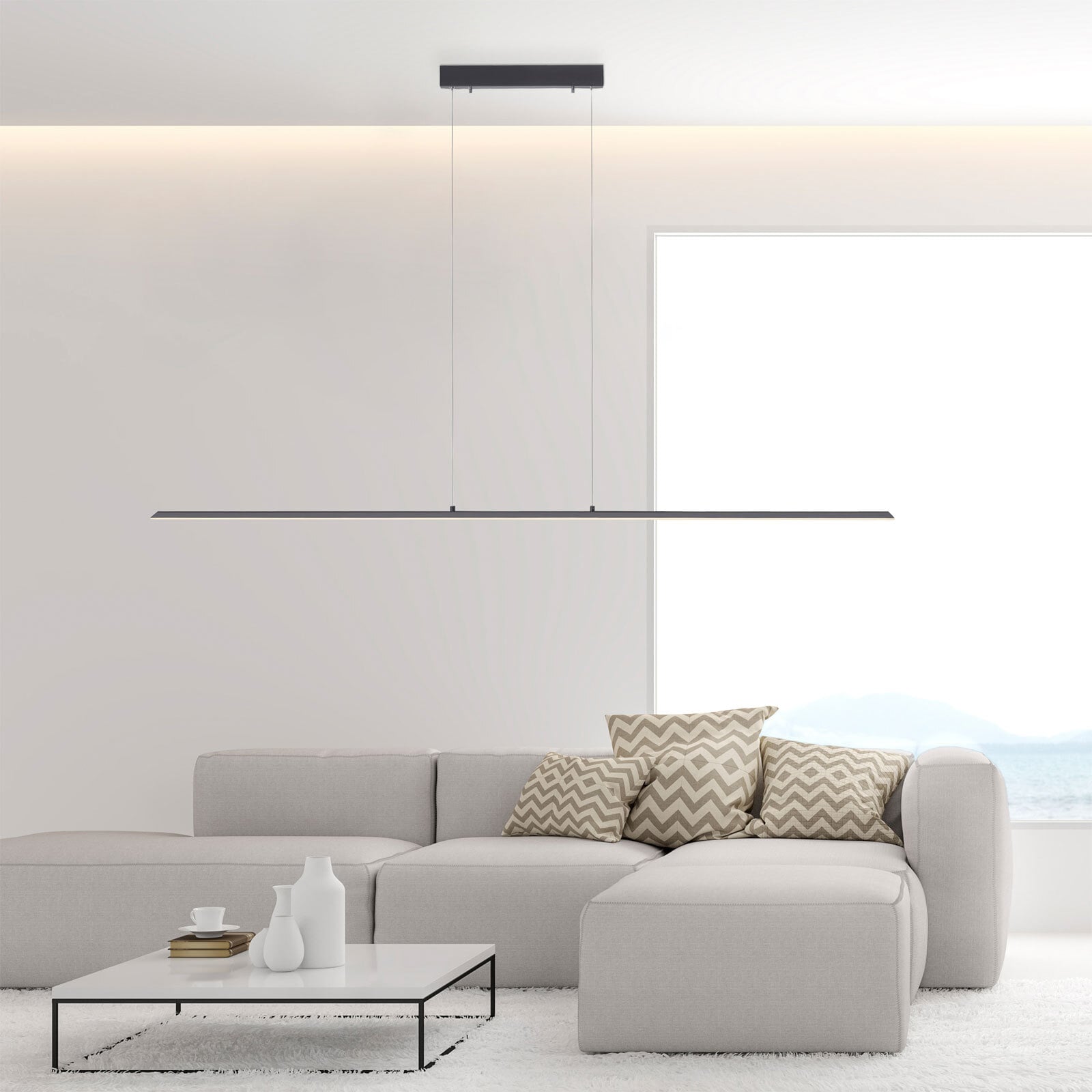 Paul Neuhaus LED Balkenpendel PURE-LITE 160 cm anthrazit
