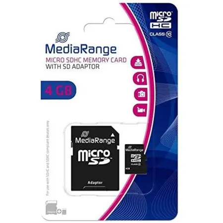 MediaRange SDHC Speicherkarte 4GB Klasse 10 mit SD Adapter
