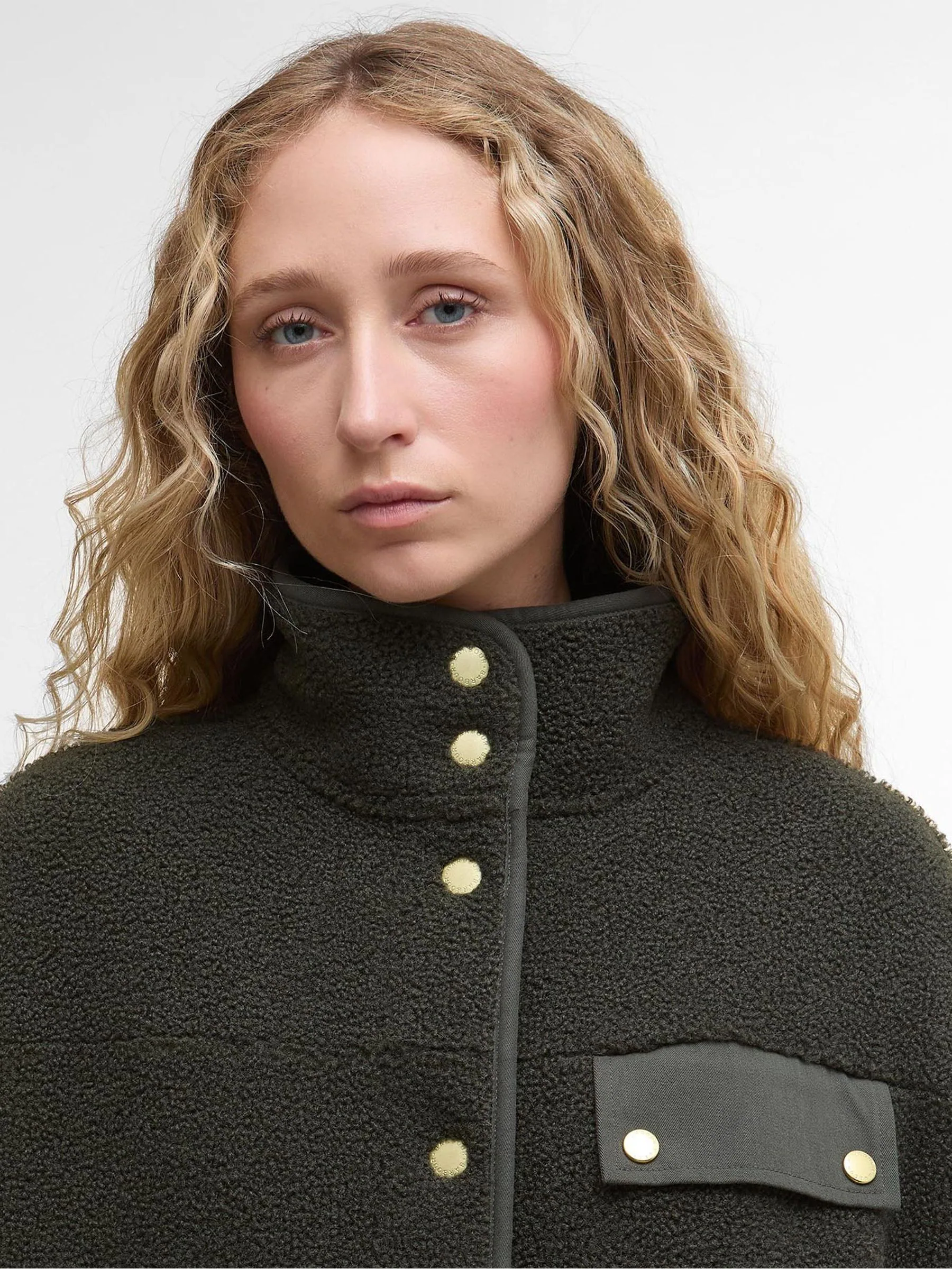 Olijfgroen - Barbour® Mabel fleece jack