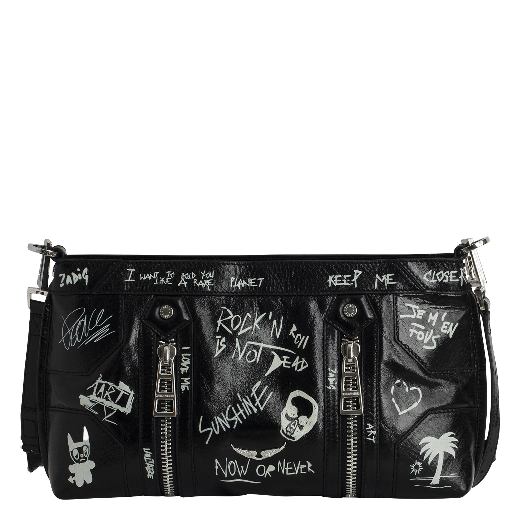 SUNNY - Sac bandoulière en cuir | Noir