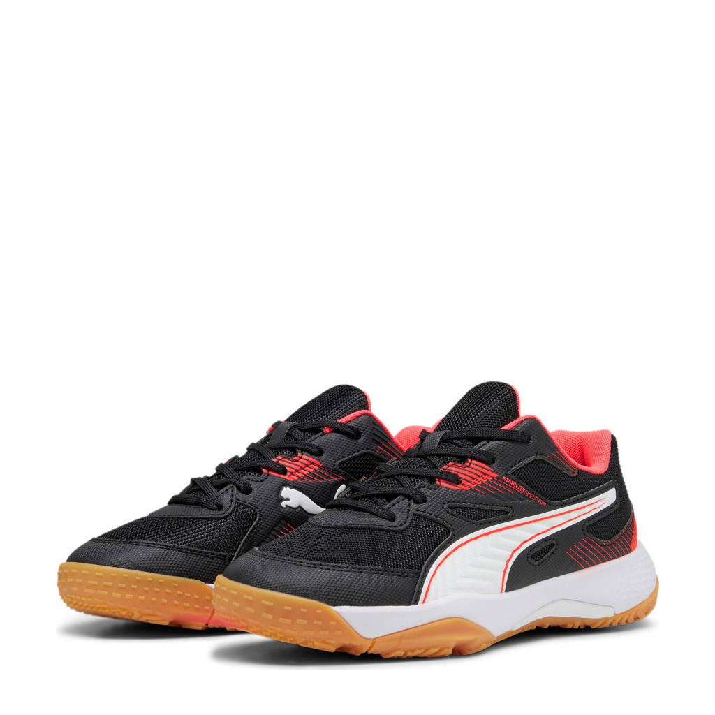 Puma Solarflash Jr II junior voetbalschoenen zwart/wit/rood