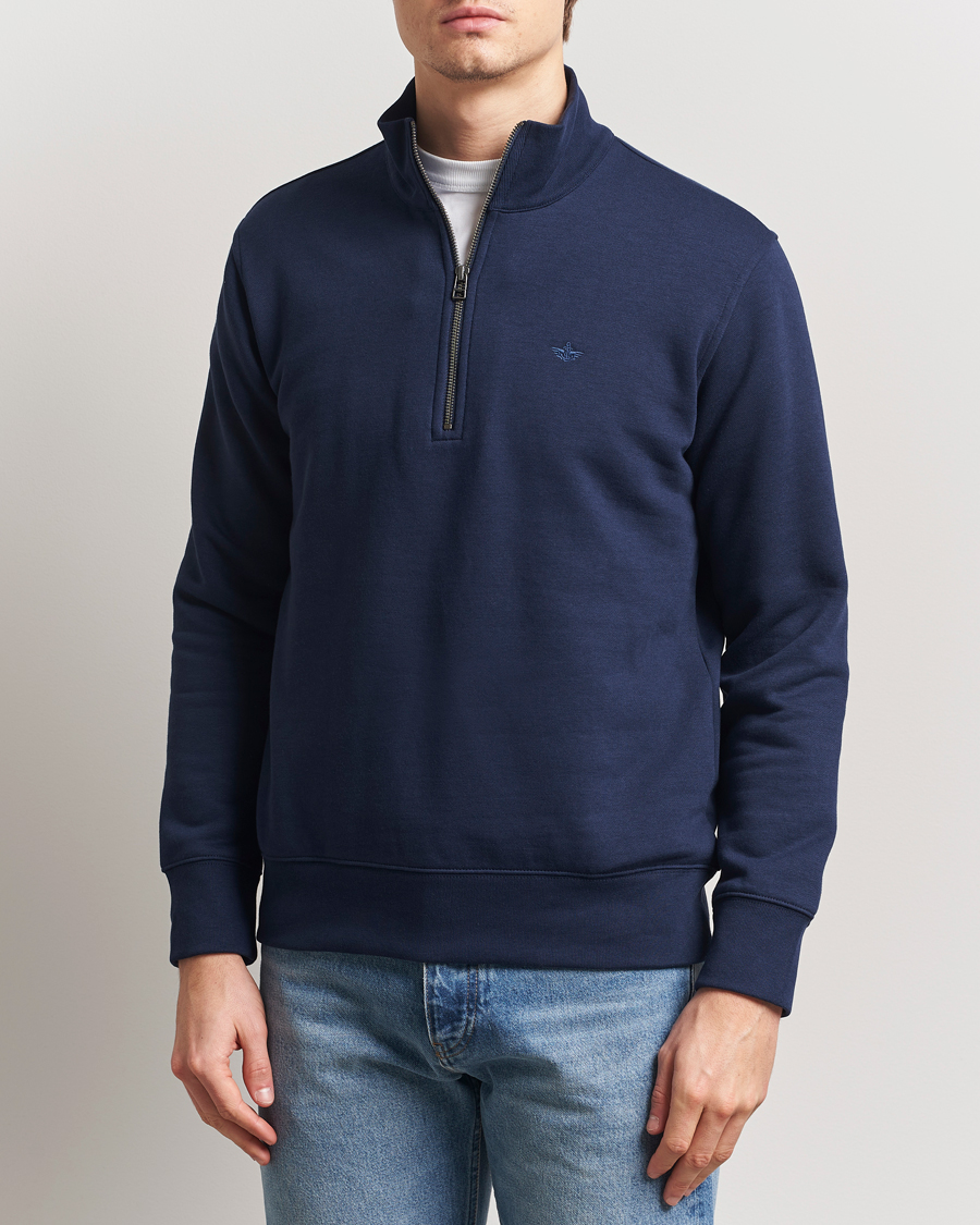 Dockers Quarter Zip Fleece Navy Blazer