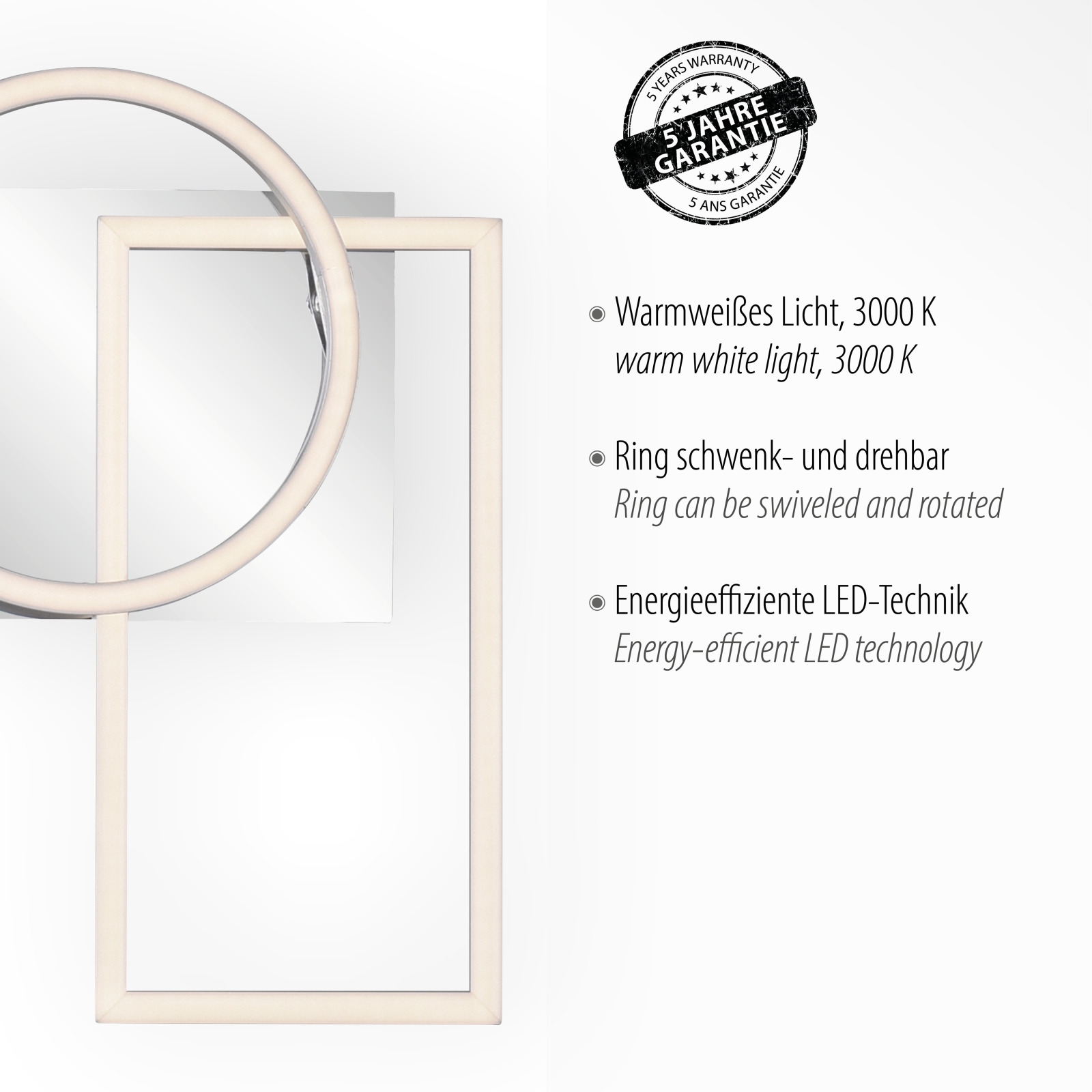 LED-Deckenleuchte - Stahl - 37 cm lang