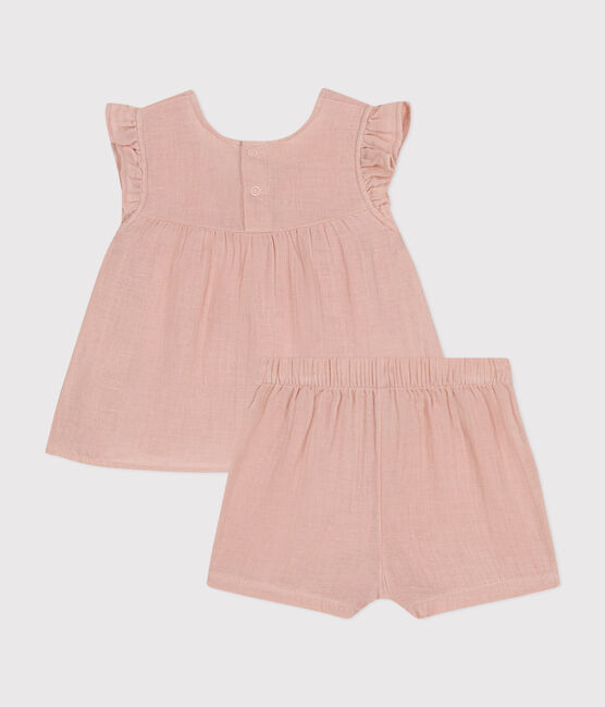 Ensemble blouse et short en gaze de coton bébé