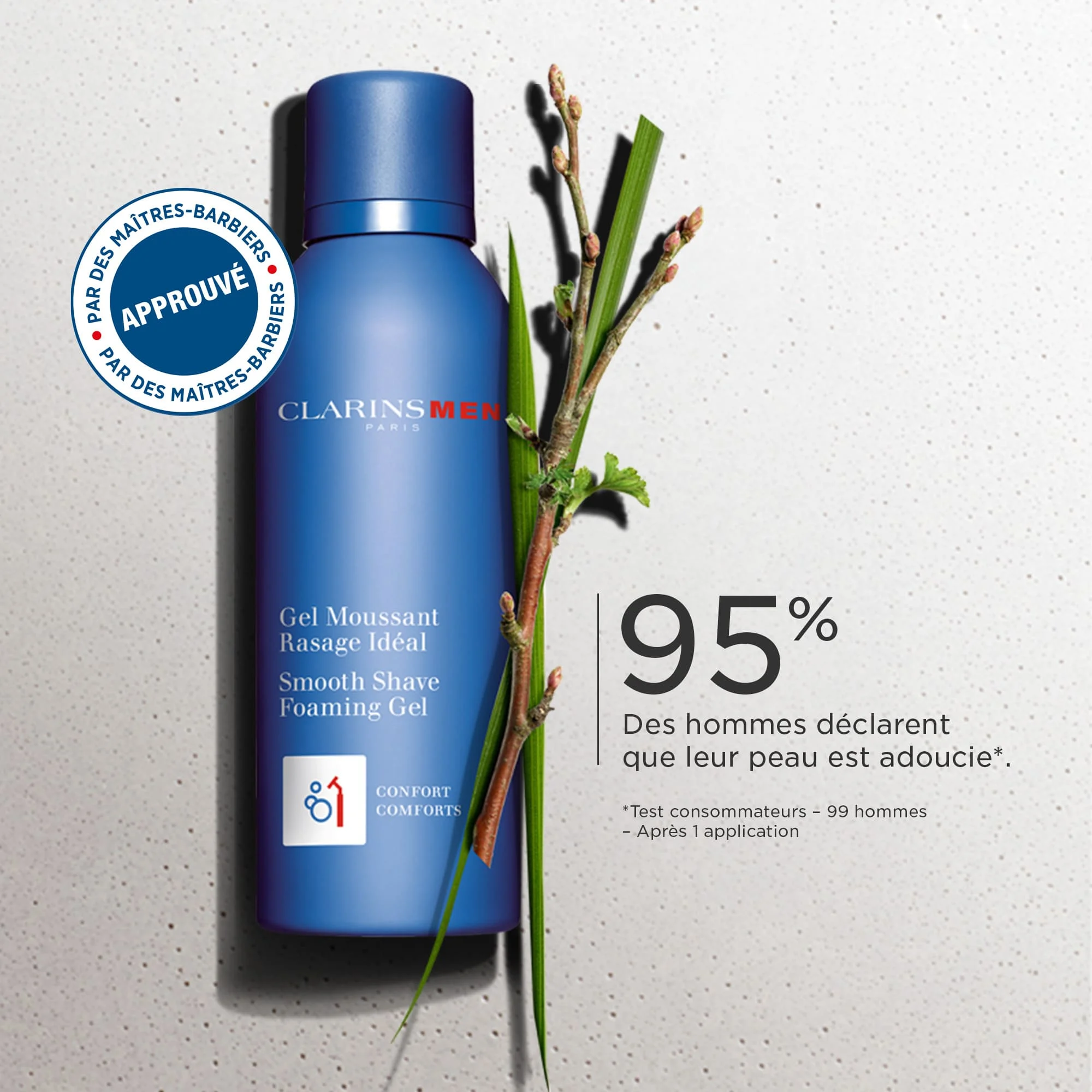 ClarinsMen Gel Moussant Rasage Idéal |