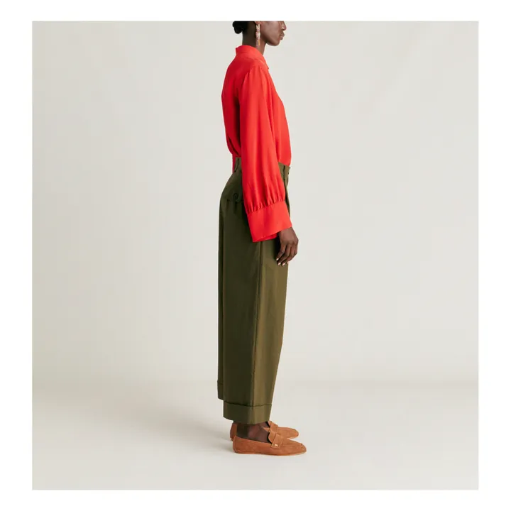 Momoni Pantalon Grecale | Vert kaki