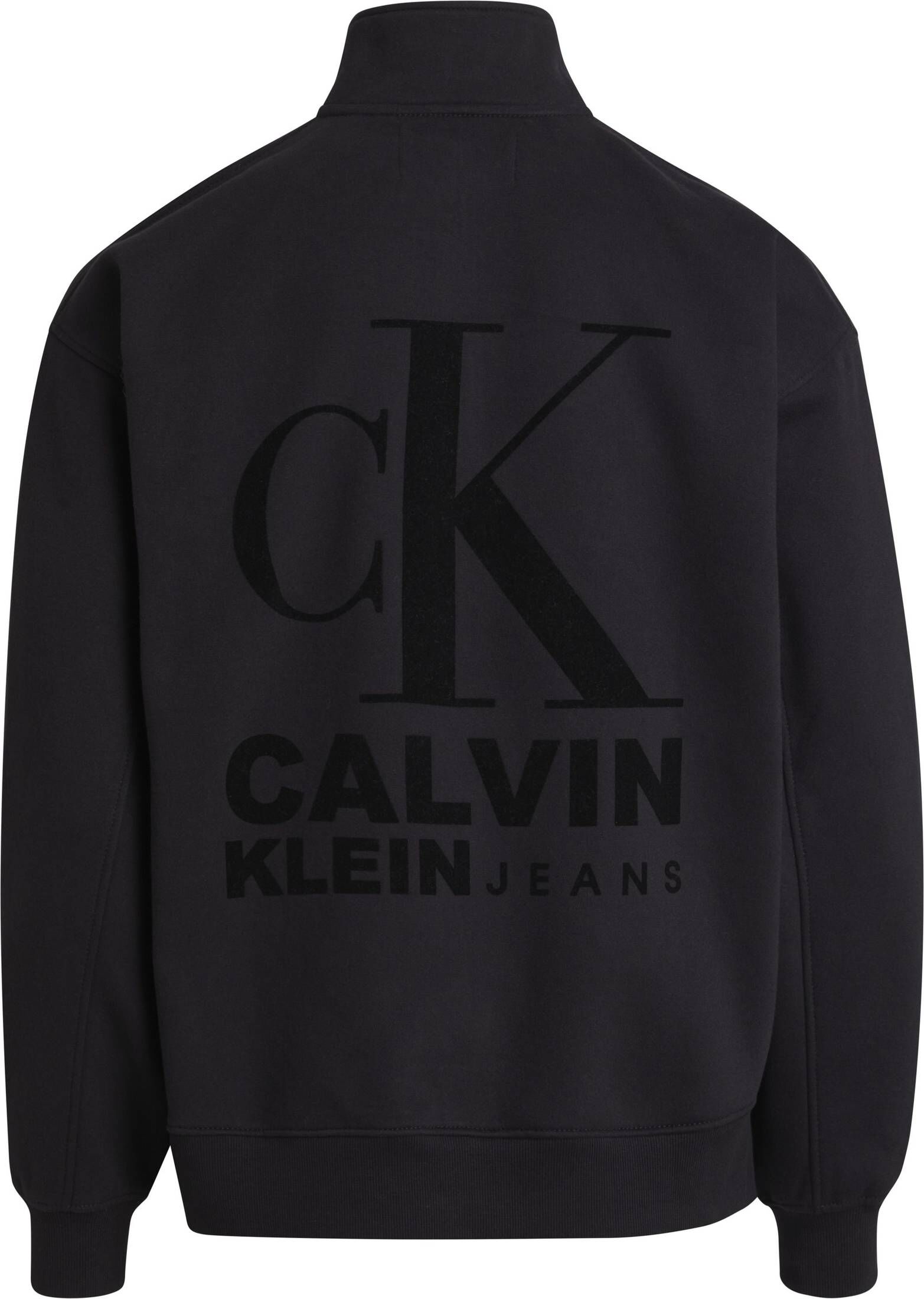 CALVIN KLEIN JEANS| Herren Sweatshirt 1978 FLOCK LOGO HALF ZIP