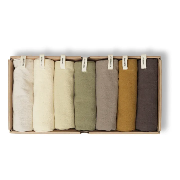 Ferm Living Torchons jours de la semaine - Set de 7