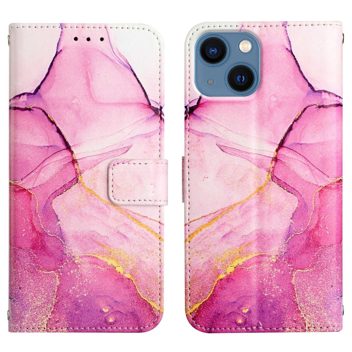 Hülle Handy Schutz für Apple iPhone 15 Plus Case Cover Klapp Tasche Wallet Etuis