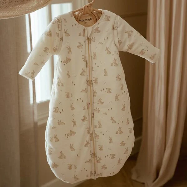 Slaapzak winter – Wit – Maat 90 cm – Newborn Naturals – Baby Bunny | Kopen? | Little Dutch
