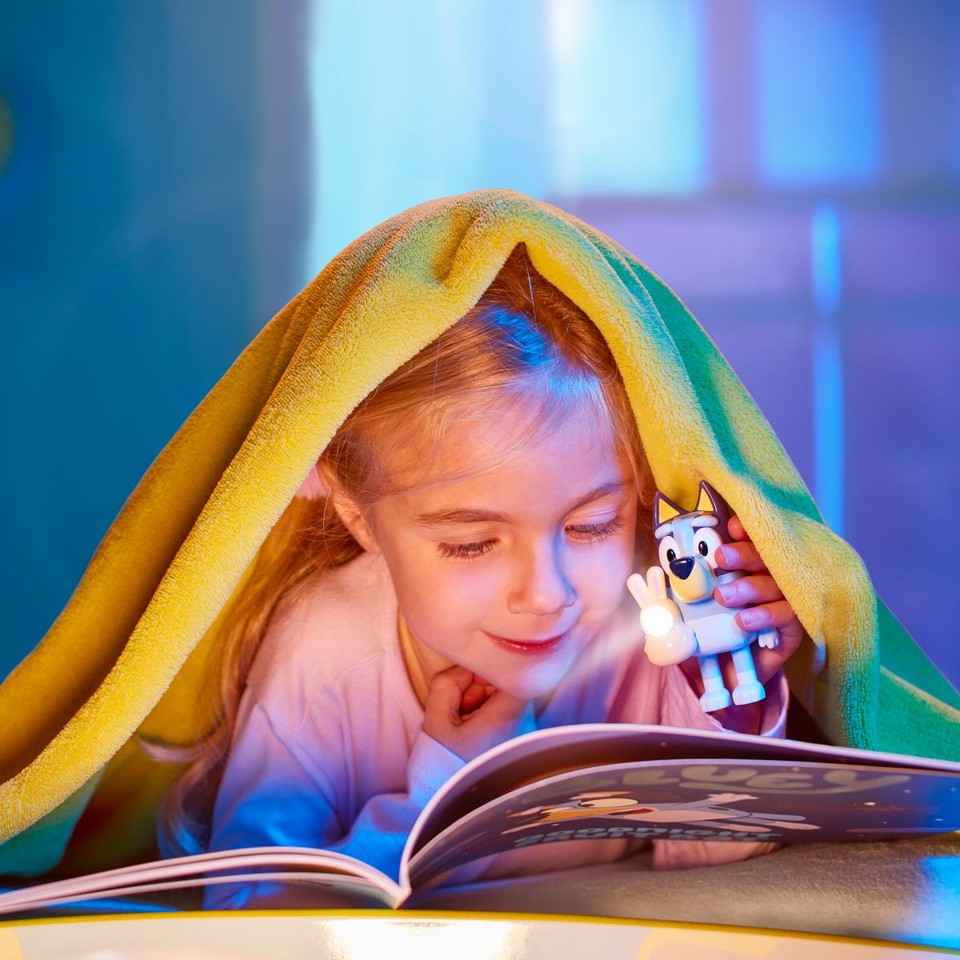 Bluey - Goglow - 2-I-1 Natlampe Og Lommelygte