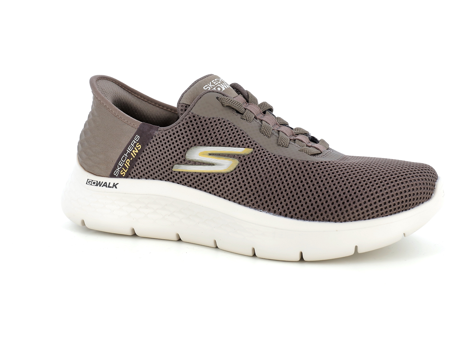 Skechers-GO WALK FLEX SLIP INS Matières combinées Taupe