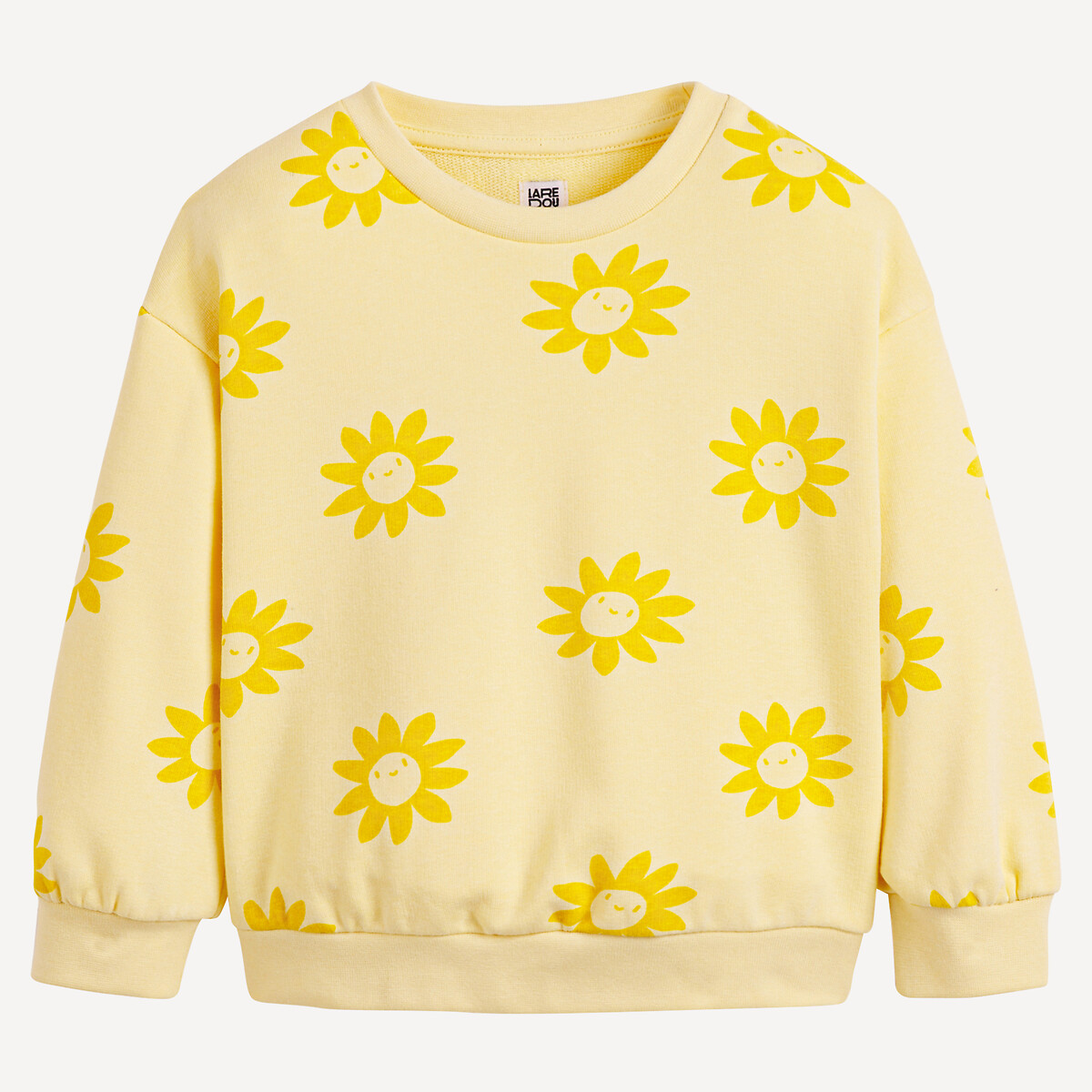 COLEÇÕES LA REDOUTE<br>Suéter de gola redonda, fleece, estampa floral