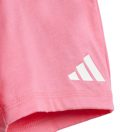 adidas Performance T-Shirt/Shorts - 160 - Rosa/Weiß