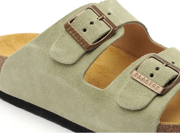 Plakton mules et sabots plats femme cp beta 340010 vert