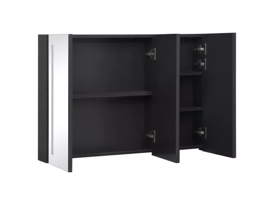 Armoire de salle de bain à miroir à LED 89x14x62