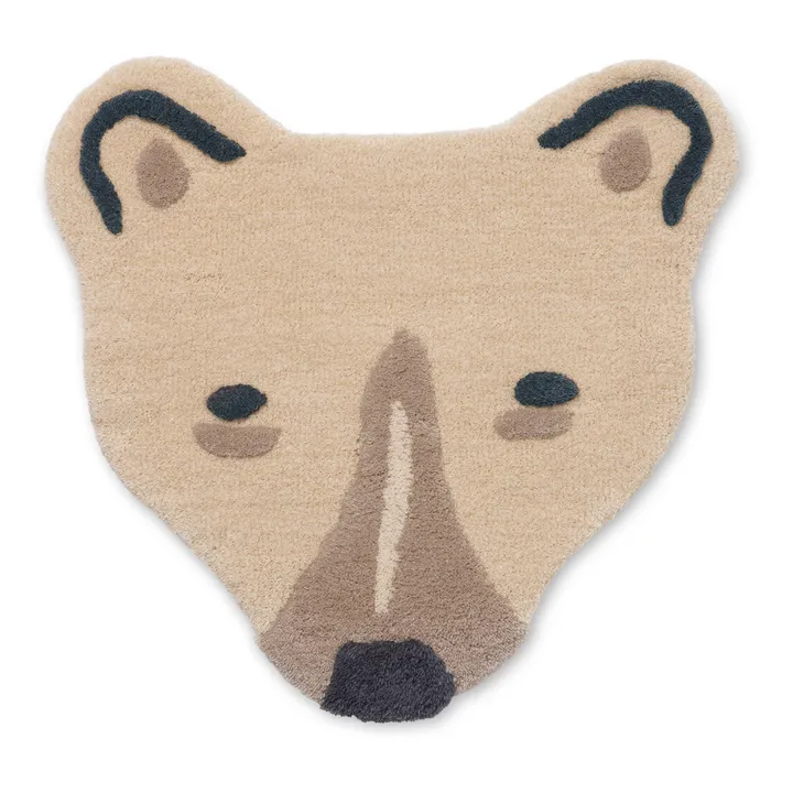 Ferm Living Kids Tapis tufté tête d'ours polaire | Blanc cassé