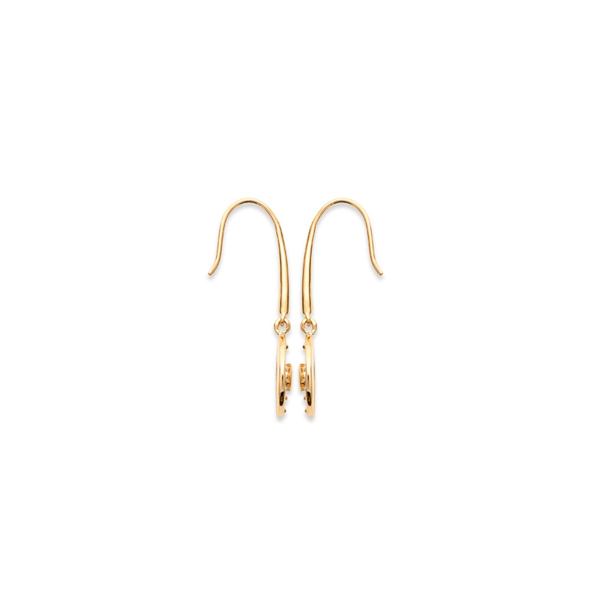 Boucles d'oreilles pendantes plaqué or jaune ADRIANA et pierre noire - Bijoux Privés Discovery