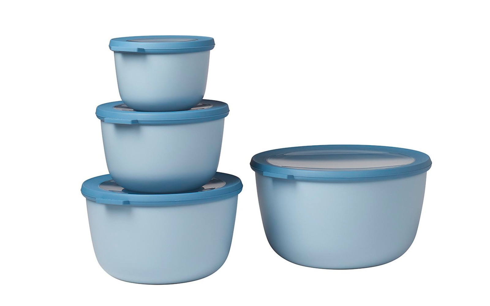 Mepal Cirqula Multischüsselset rund 4 teilig 500 / 1000 / 2000 / 3000 ml nordic blue