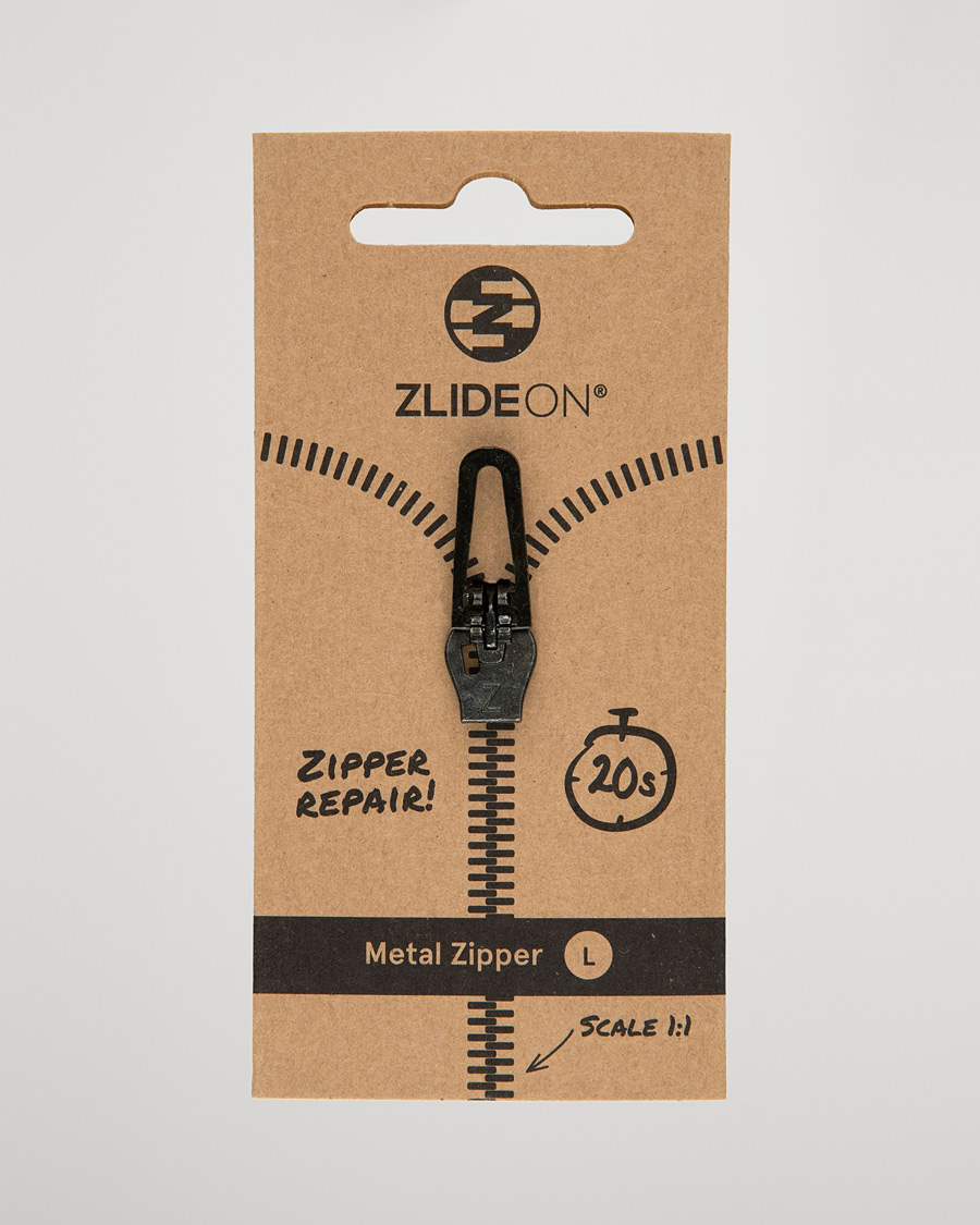 ZlideOn Normal Metal Zipper Black L