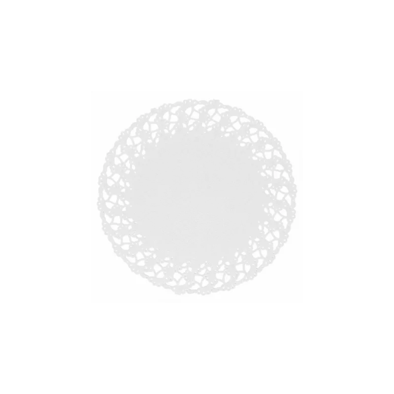 GDP - Napperon dentelle rond en papier - Blanc - 27cm - x250